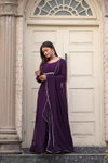 Rudra Creation Plain Georgette Anarkali Readymade Suits Orders in India
